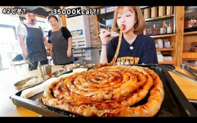 곱창 42인분 35000kcal 먹었더니..🔥 마포구 소곱창 먹방