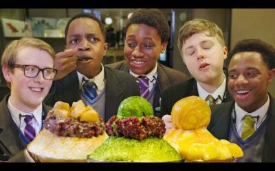 망고빙수 처음 먹어본 영국 고등학생들의 반응!? (1인 2빙 실화?)