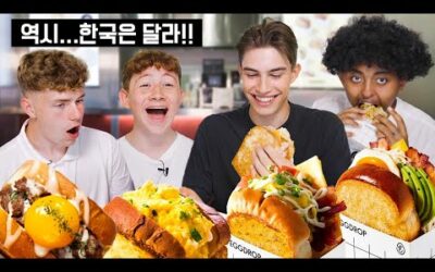 British High Schoolers try REAL Korean Street Toast in Korea!