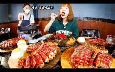제 인생 스테이크 찾았습니다👊 손님많아서 촬영 못했던 티본스테이크 전문점 먹방