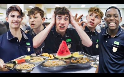 British Highschoolers try School Lunch in Korea!!