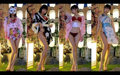 [4K] 세로 영상ㅣ2022 할로윈 룩북, 기모노 & 유카타 코스프레ㅣ해피 할로윈!