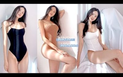 [룩북]노브라 No~!BRA 착용 가능 쫀쫀 바디수트에 퐁당😳REAL바스트업 텐션짱ㅣ바디수트추천🩱ㅣ바프의상추천ㅣ비키니 모노키니 수영복 바디수트 룩북ㅣbodysuit lookbook