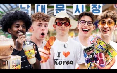 Here’s $700. Buy whatever you want. British Highschoolers in Korean Market!!