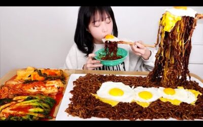 짜파게티와 파김치..🥺 짜계치와 김치3종 먹방