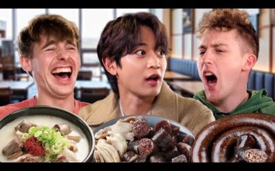 SHINee MINHO + 3 bowls of Korean Pig’s Blood Sausage!!