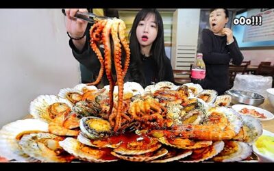 새벽 시청금지)대왕철판 빨간해물찜?😳 10인분 먹방