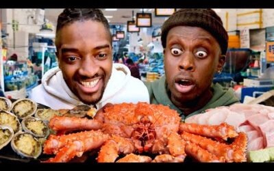 British Rappers try GIANT Korean King Crab!!!