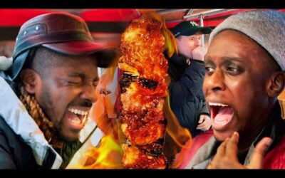British Rappers DESTROYED by Spicy Korean Chicken Skewers!