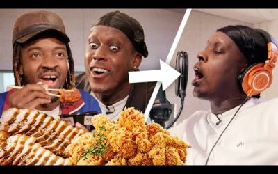 British Rappers try REAL Korean Fried Chicken!!! ft. Woogie