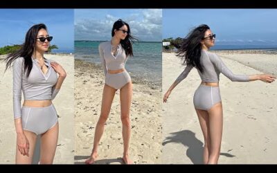 [세로룩북]Cassac Sand Rash Guard Bikini ,레쉬가드 비키니 추천🩱,보홀,버진아일랜드,호핑,모노빈제이,monobinj,수영복,swimwear lookbook