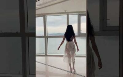 [shorts] 예쁜뷰 부산 엘시티에서~ 마가렛엔젤원피스 /모노빈제이/호캉스원피스/바캉스원피스/비치원피스/비치웨어/whiteminidress/beachwear/lookbook