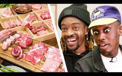 British Rappers try EVERY part of a pig in one meal!