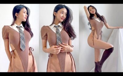 [4K룩북]🖤reupload 사라진 하이틴 타이세트 니트셔츠 바디수트 ,청치마코디,미니스커트룩북,유니크바디수트,bodysuit lookbook,highteen,룩북,바디수트룩북