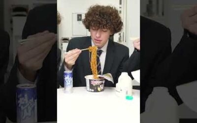 British Highschoolers try Korean Fire Noodles!