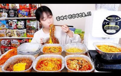 라면 끓여주는 기계.. 사버렸습니다😂 집에서 한강라면 먹방