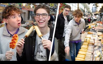 British Uni Students try Everything at a Korean Market!