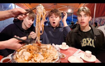 British Uni students try REAL Korean Street Seafood!!?