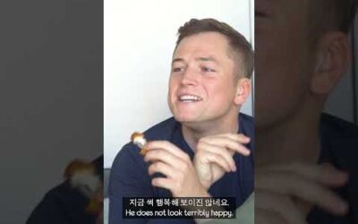Taron Egerton Tries Korean Fried Chicken