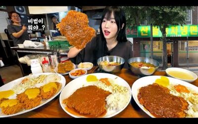 전메뉴 다 시켰더니 사장님 반응이..🤣 녹차냉면이 유명한 효창공원 왕돈까스 맛집 먹방