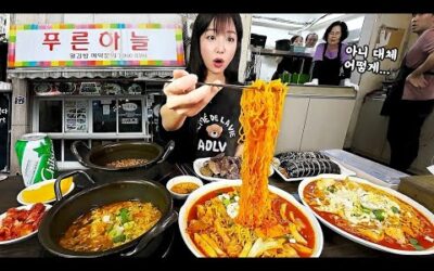 팔뚝만한 김밥에 곱빼기가 무료?!🫢 가성비 갑이라는 왕김밥과 치즈라볶이 먹방