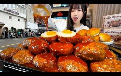 요즘 웨이팅 장난 아니라는 제 가게에 가봤습니다😳 쯔왕돈까스 산더미함박 먹방