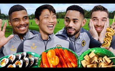 Wolverhampton FC Tries Korean Bunsik for the First Time!! Ft. Hwang Hee Chan