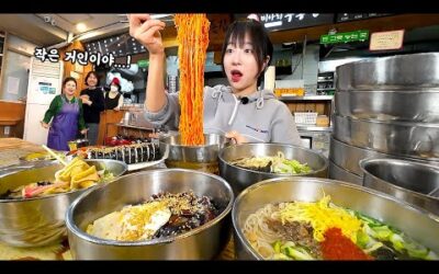 명불허전.. 40년 전통 옛날기계우동 맛집😳 미아리 우동 국수 김밥 먹방