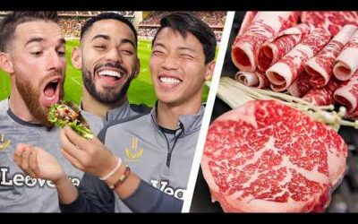 Wolves Players try Korean BBQ for the first time!