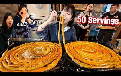 50인분에 도전했습니다..🔥 사장님도 경악한 소곱창 먹방