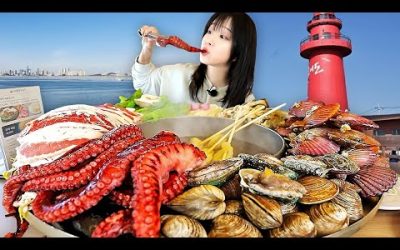 소문의 대왕 쟁반해물찜 먹으러 바다로 갔습니다😳 오이도 줄서서 먹는 꽃쟁반해물칼국수 먹방