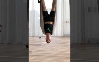 Guys try flying yoga for the first time 😂
