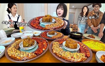 동네 사장님들 모이셨습니다🤣 김치와 보쌈이 들어간 순창 삼합??먹방