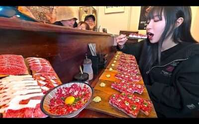 제주4탄) 말고기 초밥 100개 도전🔥 리뷰1000개 평점 4.92인 레전드 말고기 먹방