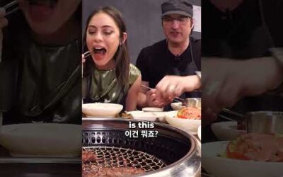 Rosa Salazar’s first hanwoo bite