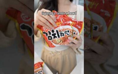 42 Cents for Real Kimchi Ramen? 🇰🇷🍜 Unbelievable Korean Mart Find!