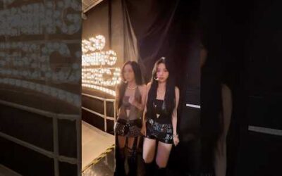 lil moment before the stage #aespa #KARINA #WINTER #RichMan #GMA #shorts